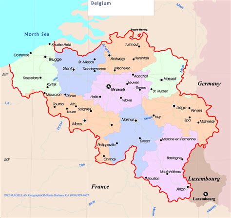 Un país de baja altitud en el benelux, bélgica se encuentra en la encrucijada de europa occidental. Bélgica Mapa de la Región | Mapa de la Geografía Regional ...