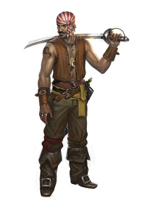 Maheem Skull And Shackles Pirate Male Dnd Pirate Pirate Crew