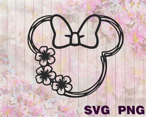 Free Floral Minnie Mouse Ears Svg Svg Png Eps Dxf File