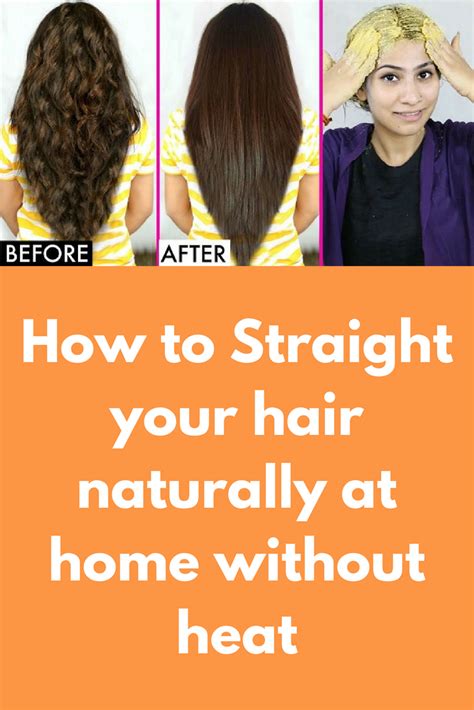 How To Straight Your Hair Naturally At Home Without Heat Today I Am