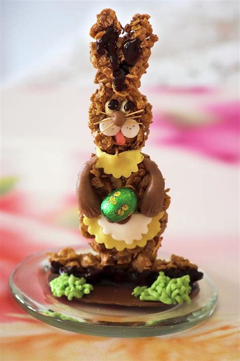 An Easter Bunny Made From Muesli Bars And Chocolate Photograph By