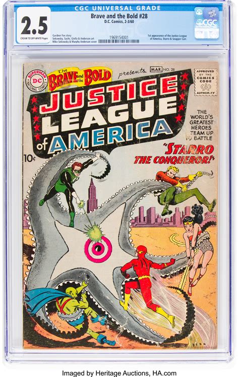The Brave And The Bold 28 Justice League Of America Dc 1960 Cgc