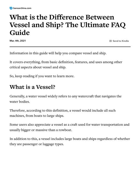 What Is The Difference Between Vessel And Ship The Ultimate Faq Guide