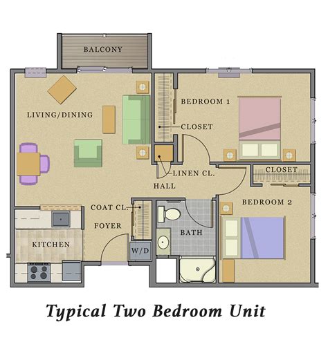 2 Bedroom Apartment Balcony Bedroom Retirement Community 2 Bedroom