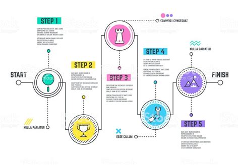 Company Journey Path Infographic Roadmap With Steps Line Timeline