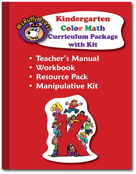 Kindergarten Color Math Curriculum With Manipulative Kit Mcruffy Press