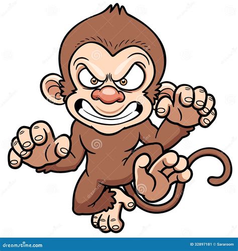 Cartoon Angry Monkey Stock Image Image 32897181