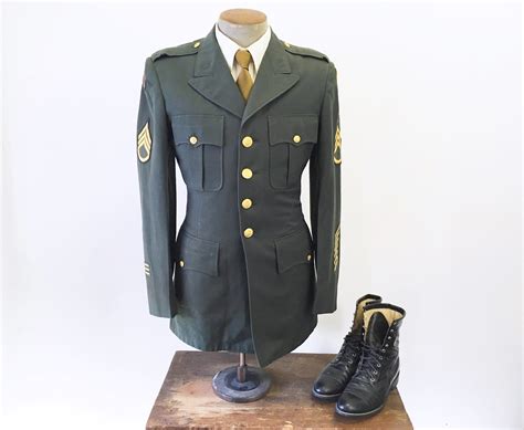 1957 Us Military Staff Sergeant Uniform Vintage Mens Etsy