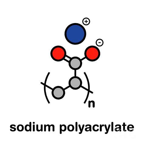 Sodium Polyacrylate Polymer Chemical Structure Photograph By Molekuul