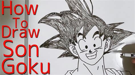 【for Beginner】 How To Draw Son Goku【dragon Ball】孫悟空の書き方 Youtube