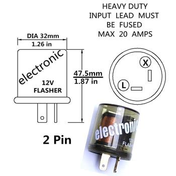 ARMSKY 2pin 12V Relay chrome Electronic LED Turn Signal Flasher Relay ...