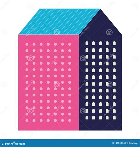 Pink City Building Vector Design Stock Vector Illustration Of