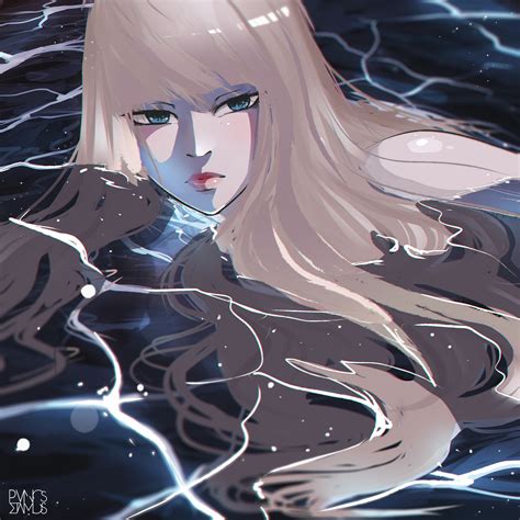 Wallpaper Anime Girls Blonde Artwork Water Fantasy Art X 10920 The