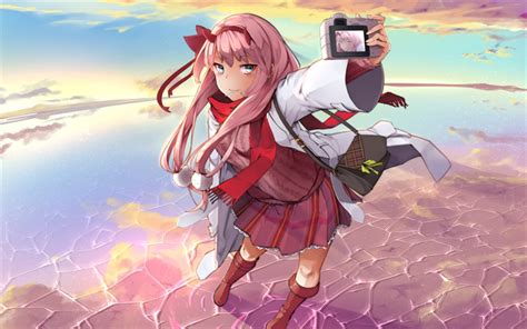 Download Wallpapers Darling In The Frankxx 2018 Zero Two Selfi Pink
