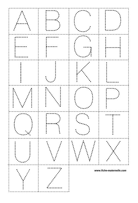 Lettres En Pointill Pour La Classe Int Rieur Apprendre Crire L Alphabet En Maternelle