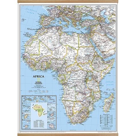 Africa Classic Wall Map The Tasmanian Map Centre