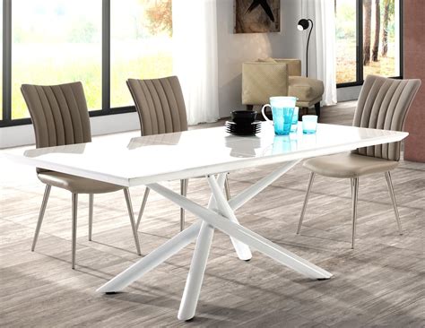 Table th, table td {. Table extensible laqué blanc 160-200 cm Revolution ...