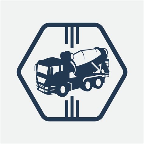 Concrete truck line icon concept. Concrete truck vector linear