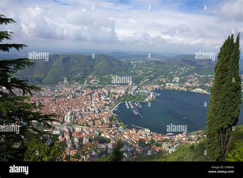 View Of The City Of Como From Brunate Lake Como Lombardy Italian