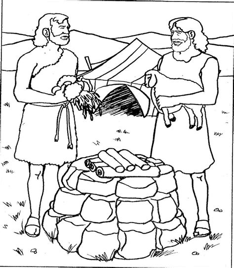 ️Cain And Abel Bible Story Coloring Pages Free Download| Gambr.co