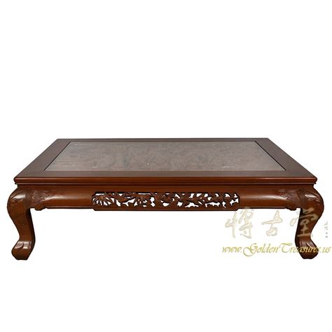 20 h x 49 w x 12 dproperty. Vintage Chinese Rosewood Massive Carved Coffee Table ...
