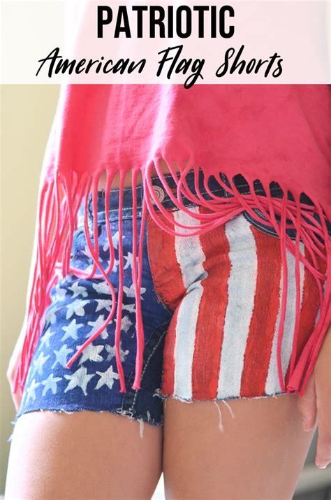 Patriotic American Flag Shorts Diy With Images Diy Shorts American Flag Shorts Patriotic