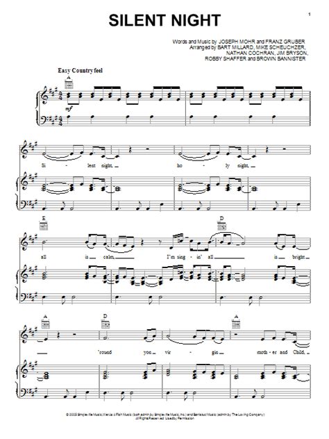 Silent night piano chords letters. Silent Night | Sheet Music Direct