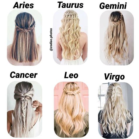 Aries Half Up Half Down Hairstyles Hairstyles Zodiac Signs Hairstyle