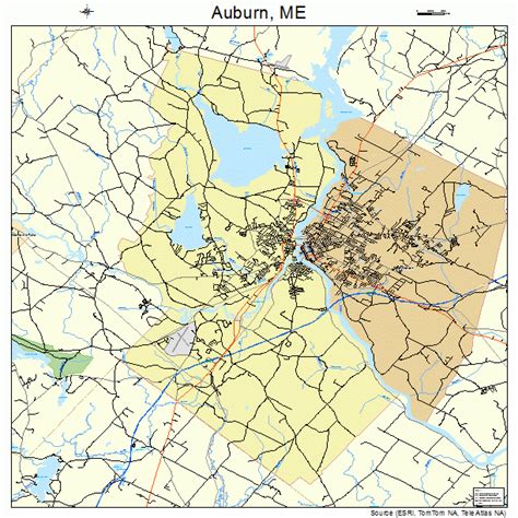 Auburn Maine Street Map 2302060
