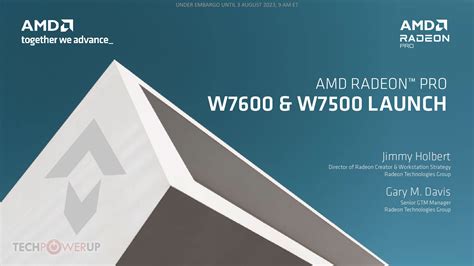 Amd Announces Radeon Pro W7600 And W7500 Graphics Cards Techpowerup
