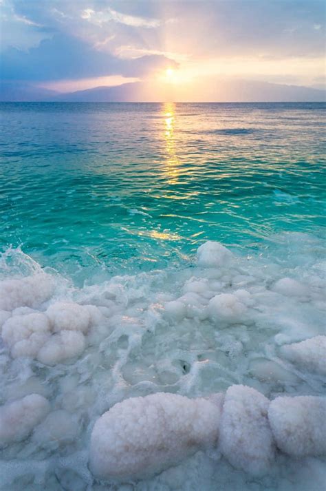 Download Dead Sea Clumps Of Salt Sunset Wallpaper