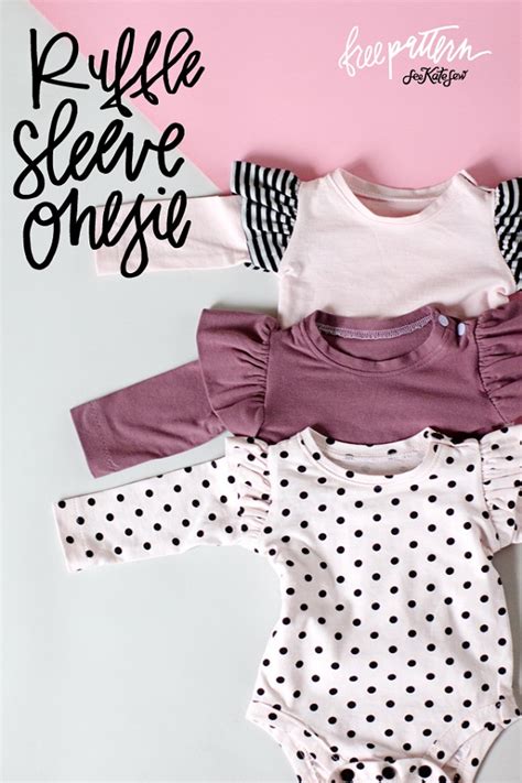 Free pattern: Ruffle sleeve baby onesie – Sewing