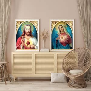 Immaculate Heart Of Mary Virgin Mary Print 8x10 11x14 16x20 Print