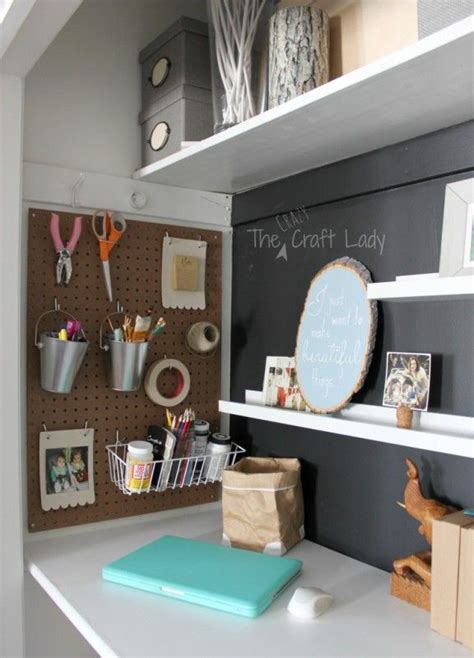Craft Space And Home Office In A Closet The Crazy Craft