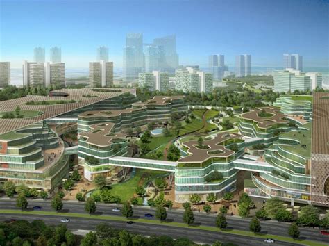 Planned City Asia China Tianjin Eco City Smart City Center