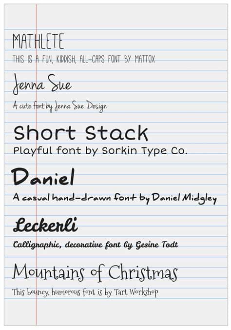 Download 10,000 fonts with one click for $19.95. Handwriting fonts for document design