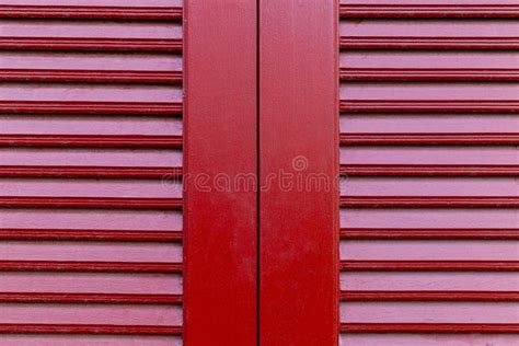 Bright Red Wood Window Shutters Stock Image Image Of Bright Facade