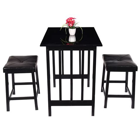 Great savings & free delivery / collection on many items. 3PCS Kitchen Counter Height Dining Set Table And 2 Chairs ...