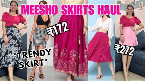 Meesho Trendy Skirts Haul Starting At Try On