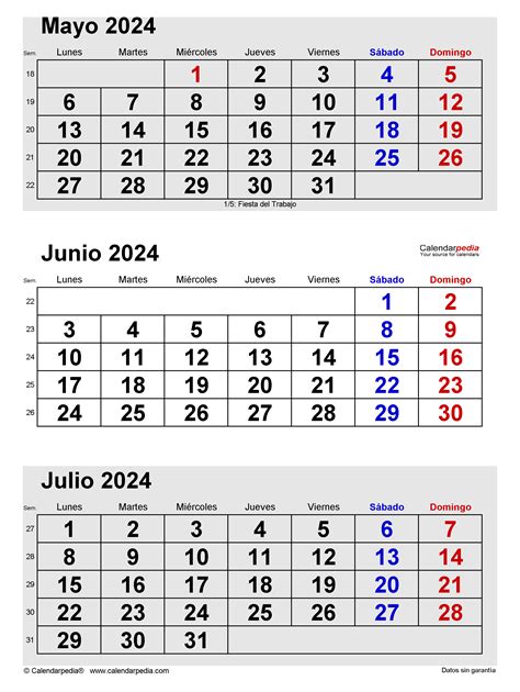 Calendario Junio 2024 En Word Excel Y Pdf Calendarpedia