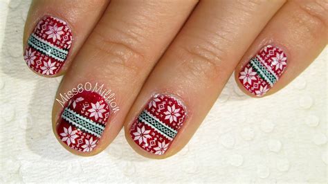 christmas sweater nails winstonia stamping nail art tutorial  youtube