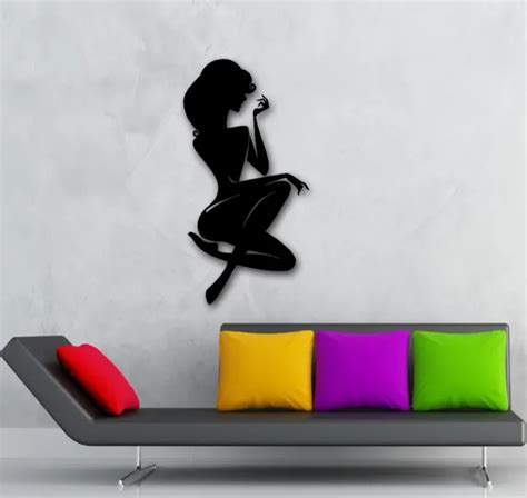 Vinyl Decal Silhouette Naked Sexy Girl Nude With No Clothes Wall Sticker Ig Picclick