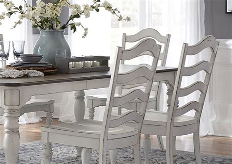 Magnolia Manor 7 Piece Dining Table Set White Home Furniture Plus