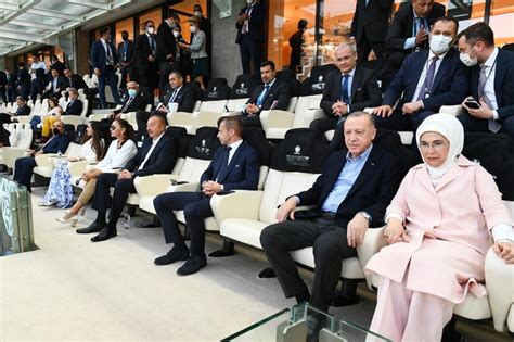 Football 2020 championship match versus teams intro sport background, championship competition final poster. Azerbaijani, Turkish presidents watch Turkey vs Wales ...