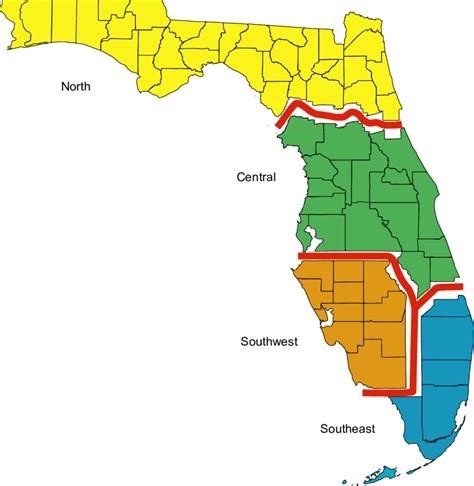 Map Of Florida And Its Regions Download Scientific Diagram