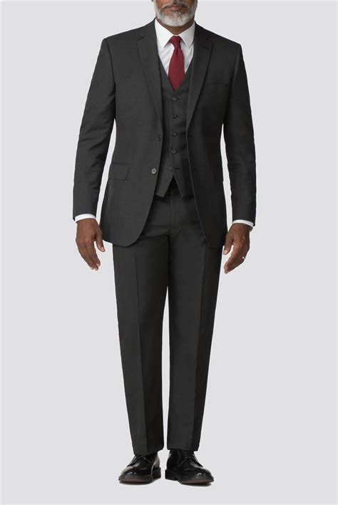 These timeless staples boasting a straight leg cut are ideal for dressing up or down according to your. Racing Green | Mens Charcoal Regular Fit Suit | SuitDirect ...