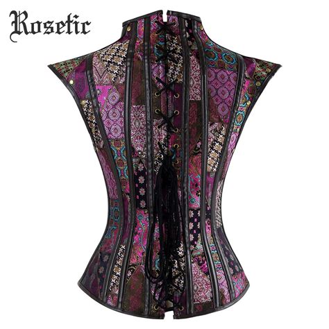 rosetic medieval gothic corsets bustiers vintage bandage print corselet steampunk korsett zentai