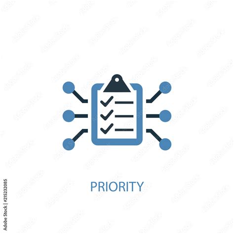 Priority Concept 2 Colored Icon Simple Blue Element Illustration