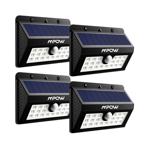 Mpow 20 Led Solar Lights With Motion Sensor Wall Light 4 Pack