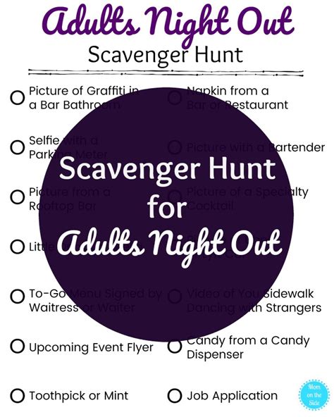 Adult Scavenger Hunt Clues Home